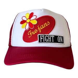 USC Trojan Trucker Hat with Embroidered Patches
